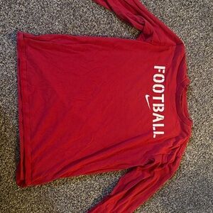 Nike Crimson Long Sleeve Football Tee